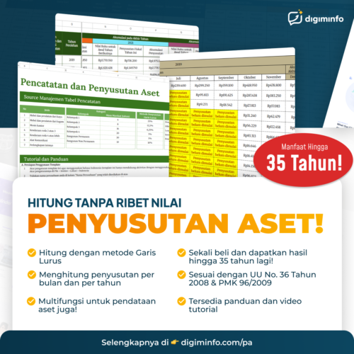 [Personal Use] Template Otomatis Penyusutan Aset! Hitung Nilai Aset dalam Sekejap Tanpa Ribet!